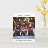 Pointer Welppies Weihnachtskarte Karte (Gelbe Blume)