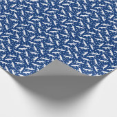 Pointers and Butterflies (Blue) Wrapping Paper Geschenkpapier (Ecke)