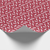 Pointers and Butterflies (Red() Wrapping Paper Geschenkpapier (Ecke)