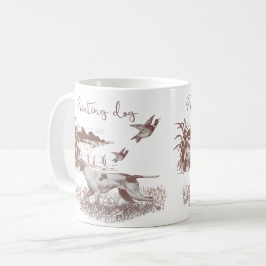 Pointhund Kaffeetasse (Vorderseite Links)