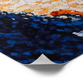 Pointillism Orchestra Darstellend im Freien Poster (Ecke)