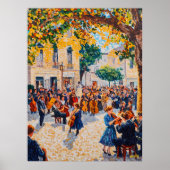 Pointillism Orchestra Darstellend im Freien Poster (Vorne)