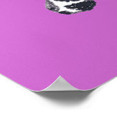 Pointillism Tuxedo Katze Ihre Nachricht Poster (Ecke)