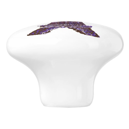 Pointillismus Eiffelturm Keramik Schubknöpfe Keramikknauf (Seitenansicht)