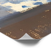 Pointillismus Katze auf Windows, Sonnenlicht Poster (Ecke)