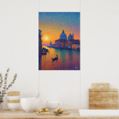 Pointillismus-Kunst am Grand Canal in Venedig beim Poster (Küche)