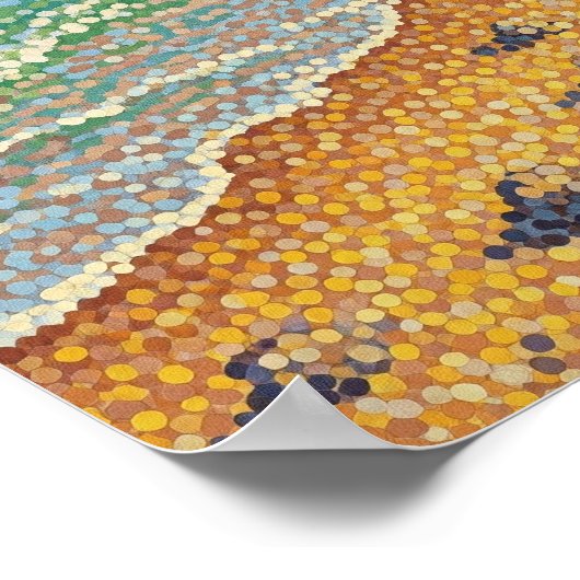 Pointillismus Küstenlandschaft Poster (Ecke)