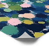 Pointillismus Paar zum Tee im Freien Poster (Ecke)