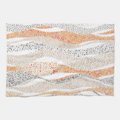 Pointillismus Wavy Polka: Niedlich Doodle Textile Geschirrtuch (Horizontal)