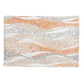 Pointillismus Wavy Polka: Niedlich Doodle Textile Kissenbezug (Rückseite)