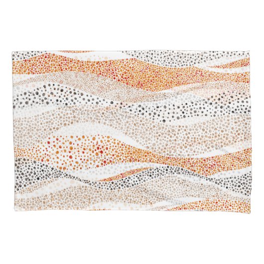 Pointillismus Wavy Polka: Niedlich Doodle Textile Kissenbezug (Vorderseite)