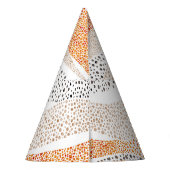 Pointillismus Wavy Polka: Niedlich Doodle Textile Partyhütchen (Rückseite)
