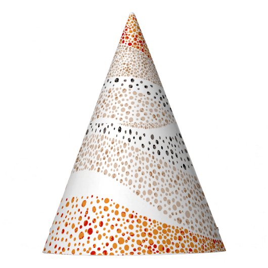 Pointillismus Wavy Polka: Niedlich Doodle Textile Partyhütchen (Vorderseite)
