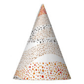 Pointillismus Wavy Polka: Niedlich Doodle Textile Partyhütchen (Links)