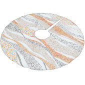 Pointillismus Wavy Polka: Niedlich Doodle Textile Polyester Weihnachtsbaumdecke (Schrägansicht)