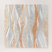 Pointillismus Wavy Polka: Niedlich Doodle Textile Puzzle (Horizontal)