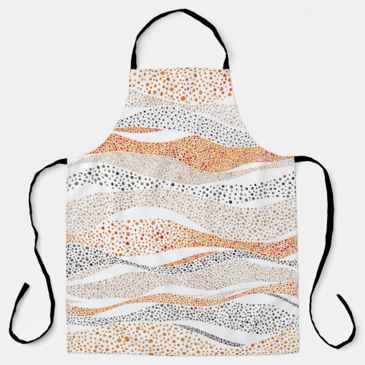 Pointillismus Wavy Polka: Niedlich Doodle Textile Schürze (Vorderseite)