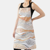 Pointillismus Wavy Polka: Niedlich Doodle Textile Schürze (InSitu)