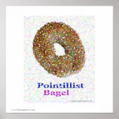 Pointillist Bagel Poster (Vorne)