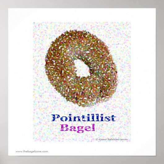 Pointillist Bagel Poster (Vorne)