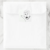 Pointing Wojak Aufkleber (Tasche)