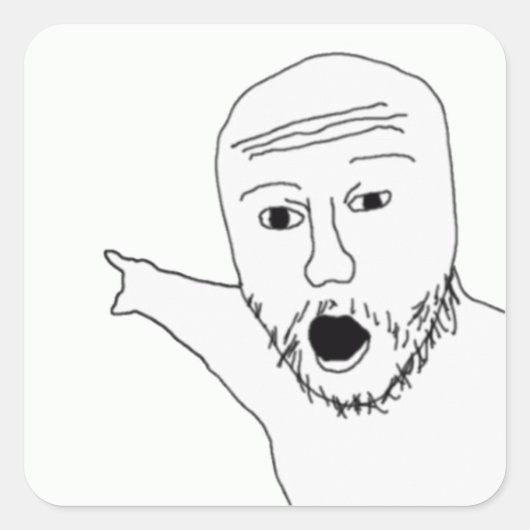 Pointing Wojak Aufkleber (Vorderseite)