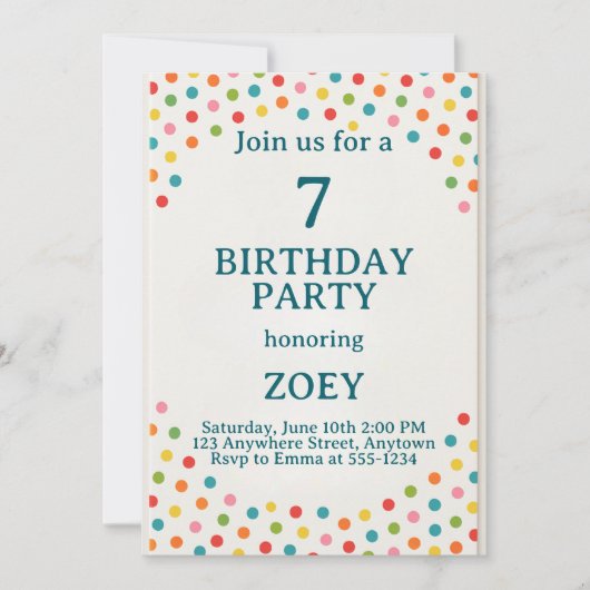 Points Birthday Party  Einladung (Vorderseite)