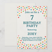 Points Birthday Party  Einladung (Vorne/Hinten)