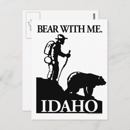 Points North Studio "Bear with Me" Idaho Postkarte (Vorne/Hinten)