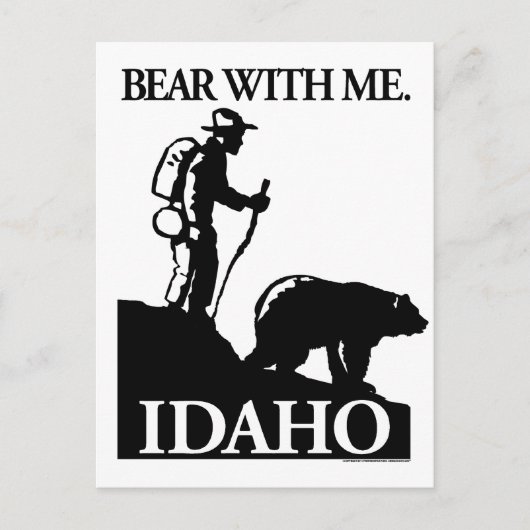 Points North Studio "Bear with Me" Idaho Postkarte (Vorderseite)