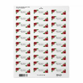 Pointsetta Rücksendeadressen-Aufklebers (Vorne)