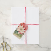 Pointsettia-Blume Geschenkanhänger (Mit Garn)