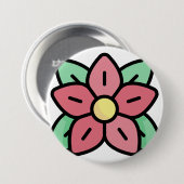 Pointsettia Button (Vorne & Hinten)