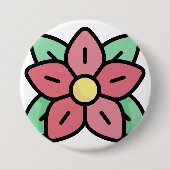 Pointsettia Button (Vorderseite)