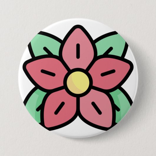 Pointsettia Button (Vorderseite)