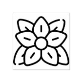 Pointsettia Gummistempel (Prägung)