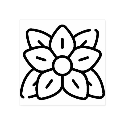 Pointsettia Gummistempel (Prägung)