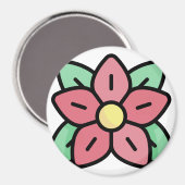 Pointsettia Magnet (Vorderseite/Rückseite)