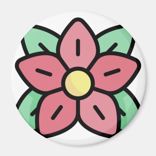 Pointsettia Magnet (Vorne)