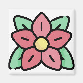 Pointsettia Magnet (Vorne)