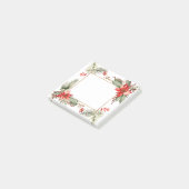 Pointsettia und Evergreen Border Post-it Klebezettel (angewinkelt)