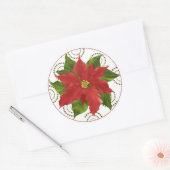 Pointsettia Weihnachtskuchen Toppers Stickers (Umschlag)