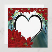PointsettiaHeart Foto Personalisierte Karte (Vorne/Hinten)