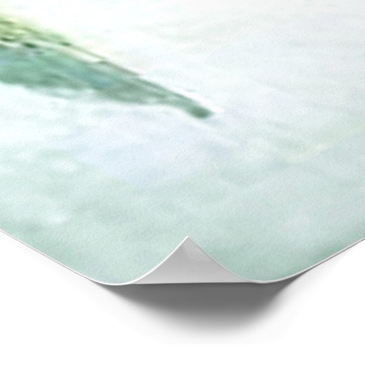 Pointsettias Watercolor Kunstdruckerei Poster (Ecke)