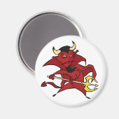 Pointy Red Devil Magnet (Vorderseite/Rückseite)