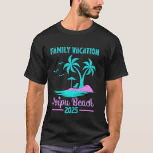Poipu Beach Hawaii Familienurlaub 2025 Palme T-Shirt