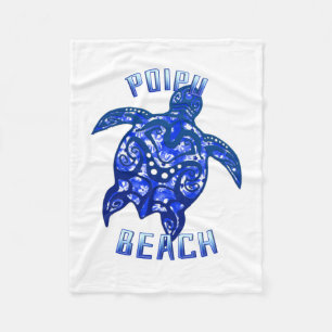 Poipu Beach Hawaii Vacation Tribal Turtle Fleecedecke
