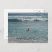 Poipu Beach Kauai Postkarte (Vorne/Hinten)