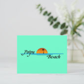 Poipu Beach Sunset Postcard Postkarte (Stehend Vorderseite)