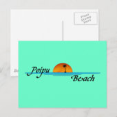 Poipu Beach Sunset Postcard Postkarte (Vorne/Hinten)
